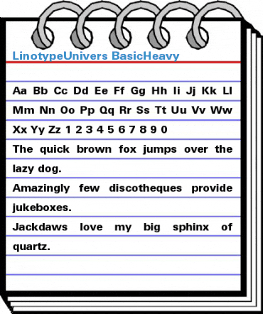 LinotypeUnivers BasicHeavy Font