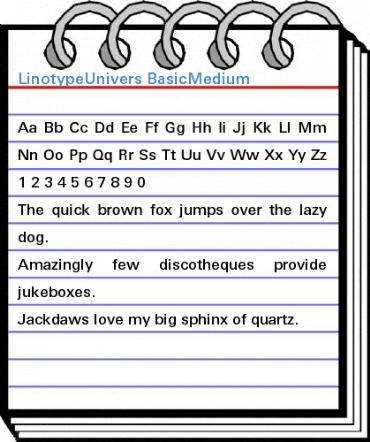 LinotypeUnivers BasicMedium Font