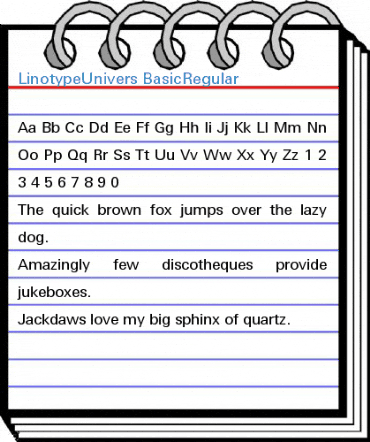 LinotypeUnivers BasicRegular Font