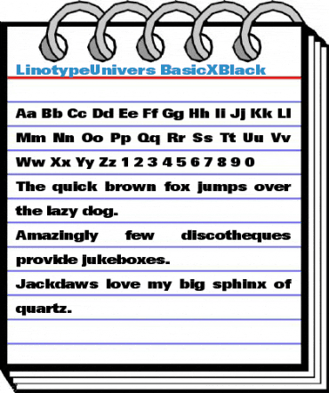 LinotypeUnivers BasicXBlack Font