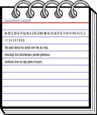LinotypeUnivers CompLight Font