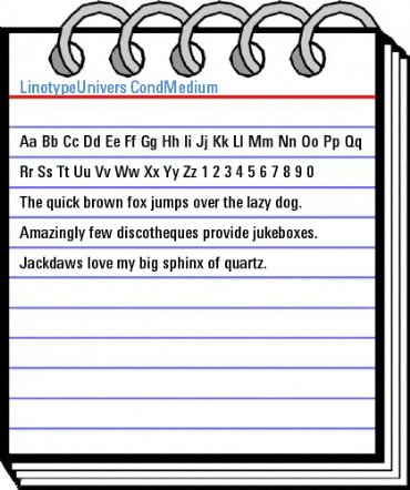 LinotypeUnivers CondMedium Font