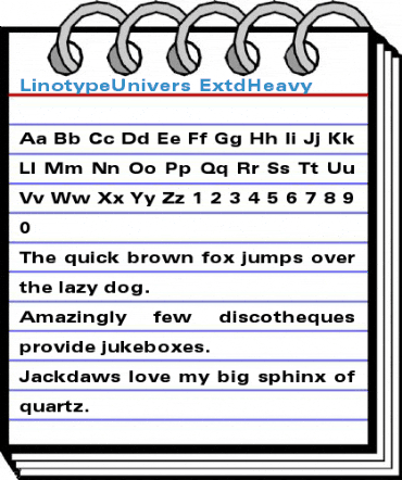 LinotypeUnivers ExtdHeavy Font