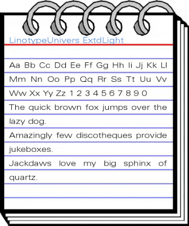 LinotypeUnivers ExtdLight Font