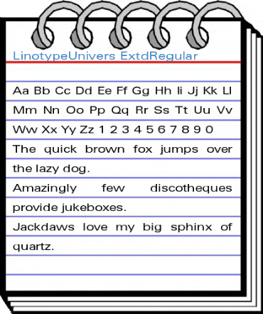 LinotypeUnivers ExtdRegular Font