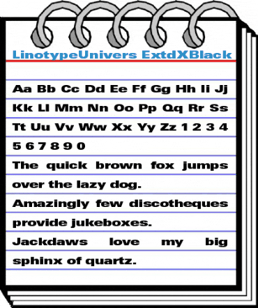 LinotypeUnivers ExtdXBlack Font