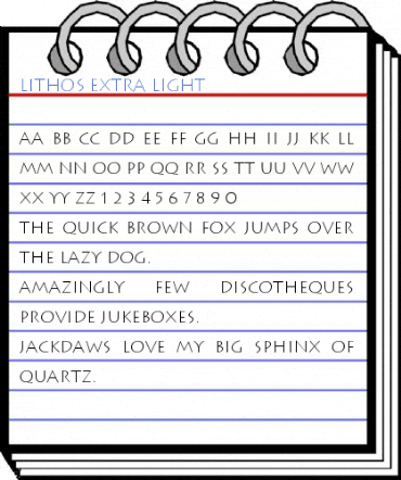 Lithos Extra Light Font