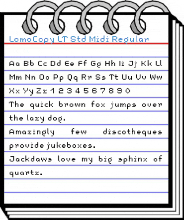 LomoCopy LT Std Midi Regular Font