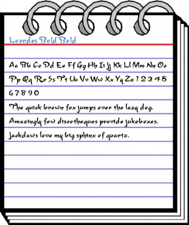 Lourdes Bold Bold Font