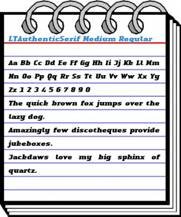LTAuthenticSerif Medium Regular Font