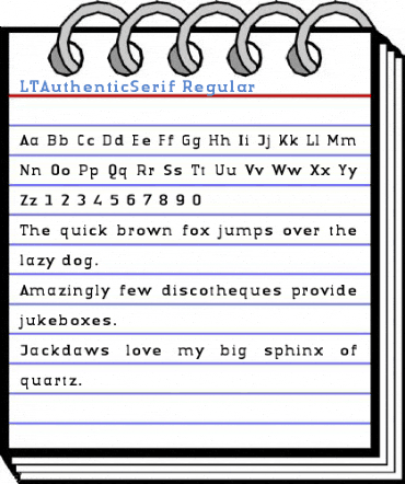 LTAuthenticSerif Regular Font