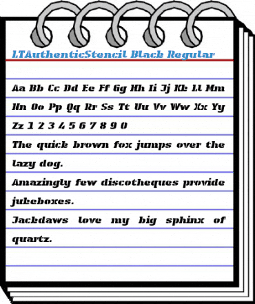 LTAuthenticStencil Black Regular Font