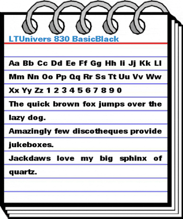 LTUnivers 830 BasicBlack Font