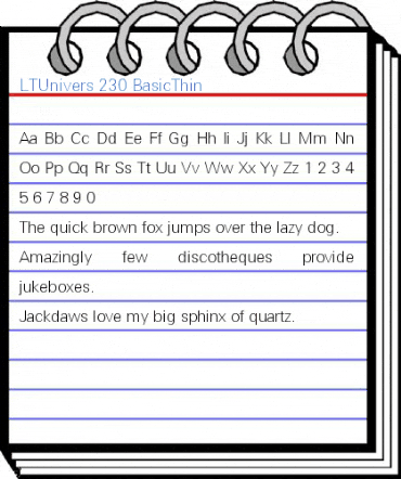 LTUnivers 230 BasicThin Font
