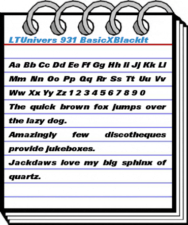 LTUnivers 931 BasicXBlackIt Font