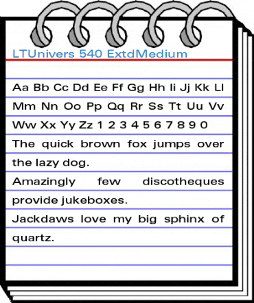 LTUnivers 540 ExtdMedium Font