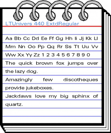 LTUnivers 440 ExtdRegular Font