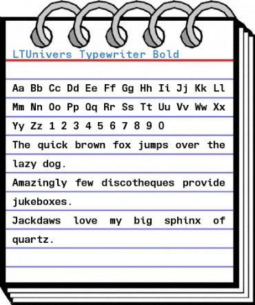 LTUnivers Typewriter Bold Font