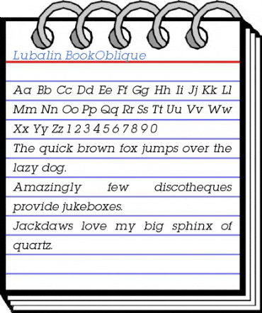 Lubalin BookOblique Font