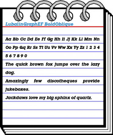 LubalinGraphEF BoldOblique Font