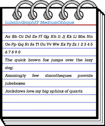 LubalinGraphEF MediumOblique Font