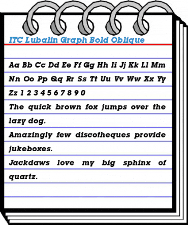 ITC Lubalin Graph Bold Oblique Font