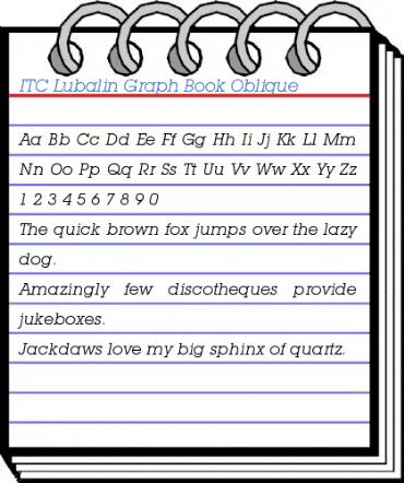 ITC Lubalin Graph Book Oblique Font
