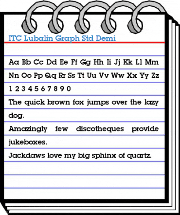 ITC Lubalin Graph Std Demi Font