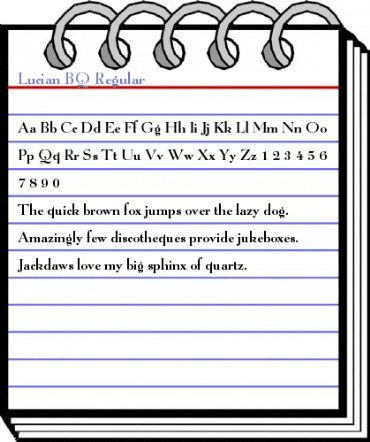 Lucian BQ Regular Font