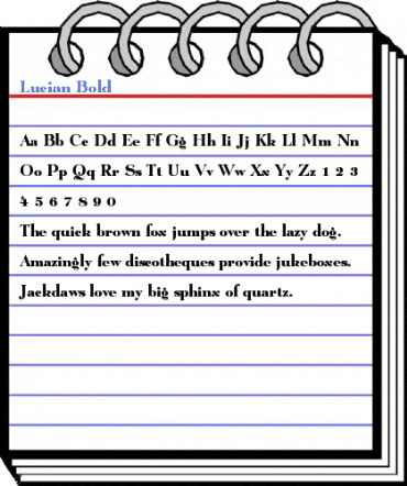 Lucian Bold Font