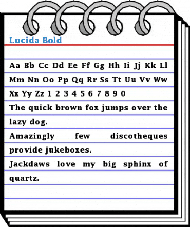 Lucida Bold Font