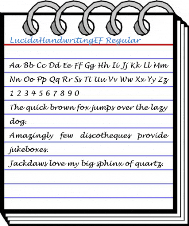 LucidaHandwritingEF Regular Font