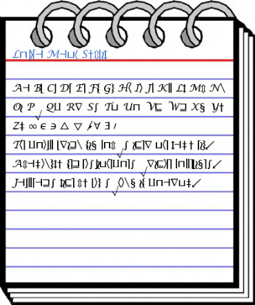 Lucida Math Symbol Font