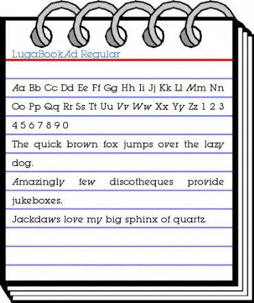 LugaBookAd Regular Font