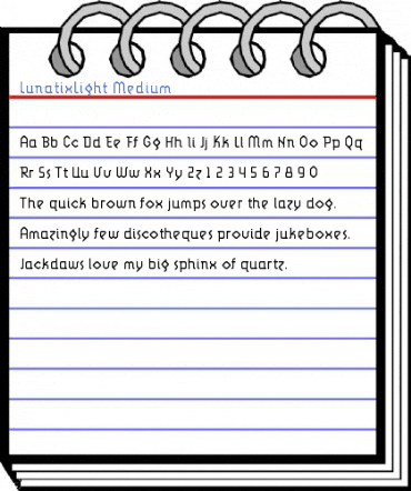 LunatixLight Medium Font