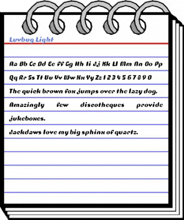 Luvbug Light Font