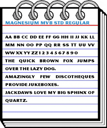 Magnesium MVB Std Regular Font