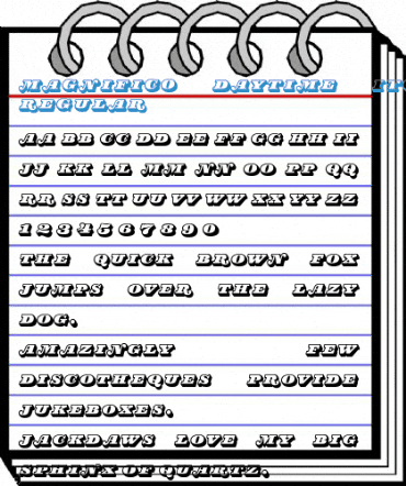 Magnifico Daytime ITC Std Regular Font