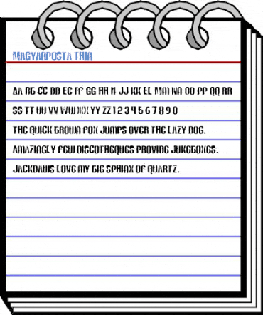 MagyarPosta Thin Font