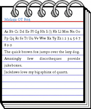 Malaga OT Reg Font