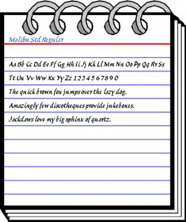 Malibu Std Regular Font