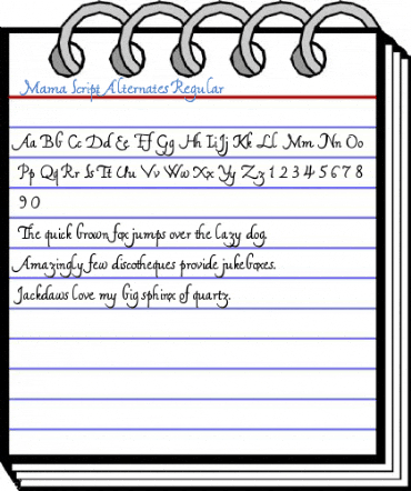 Mama Script Alternates Regular Font