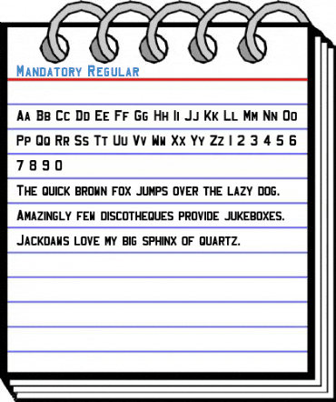 Mandatory Regular Font