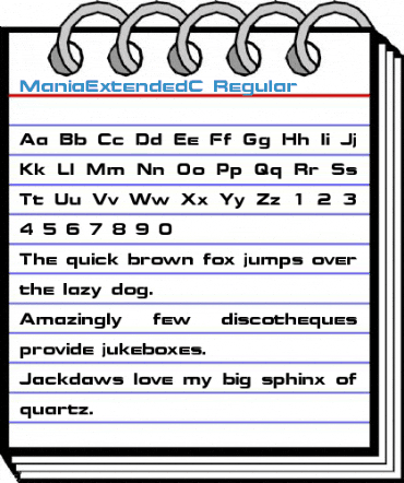 ManiaExtendedC Regular Font