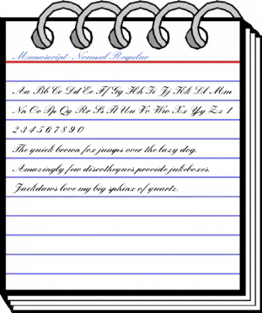 Manuscript-Normal Regular Font