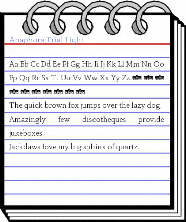 Anaphora Trial Light Font