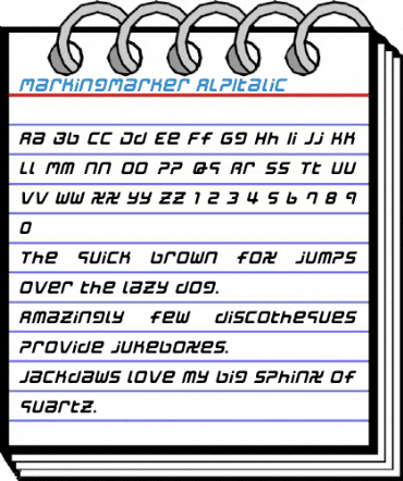 MarkingMarker ALPItalic Font