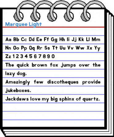 Marquee Light Font