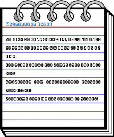 Mastertext Boxed Font