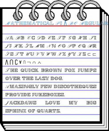 Mathematical Pi 3 BQ Regular Font